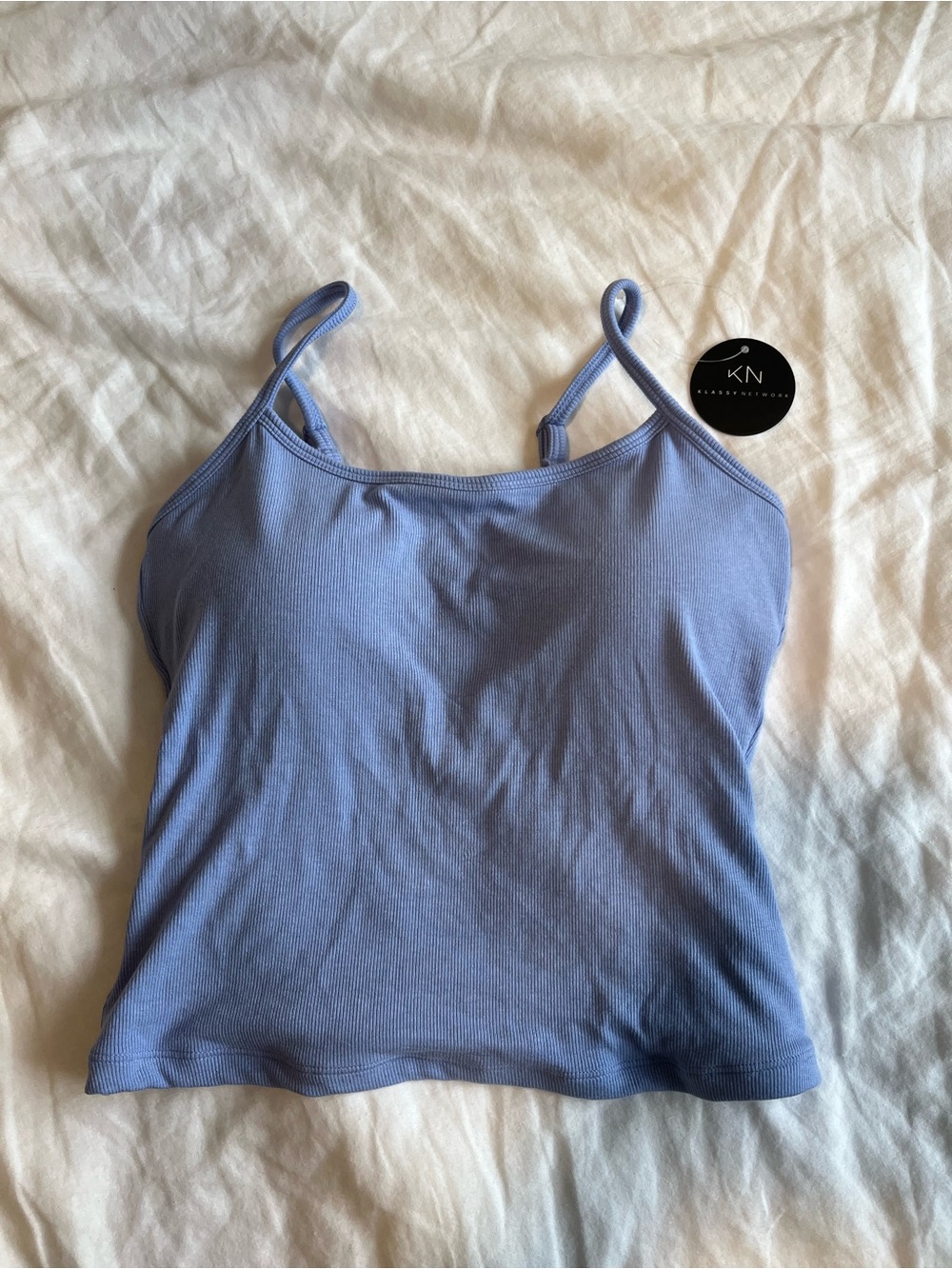 Klassy Network Ribbed Brami Tank - Periwinkle - Picture 2 of 6